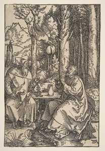 Çölde Aziz Anthony ve Aziz Paul, ca. 1503. by Albrecht Dürer