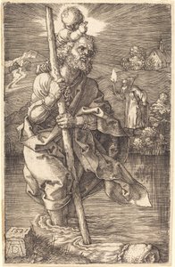Sağa bakan Aziz Christopher by Albrecht Dürer
