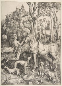 Aziz Eustace, yaklaşık 1501. by Albrecht Dürer