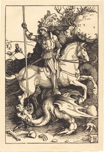 Aziz George Ejderhayı Öldürüyor by Albrecht Dürer