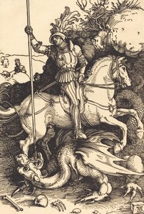 Aziz George Ejderhayı Öldürüyor, 15011504. by Albrecht Dürer