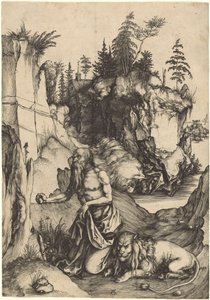Vahşi Doğada Aziz Jerome Tövbekar by Albrecht Dürer