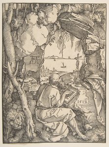 Bir Mağaradaki Aziz Jerome, 1512. by Albrecht Dürer