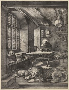 Aziz Jerome Çalışmasında, 1514 by Albrecht Dürer