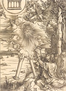 Saint John Kitabı Yiyen, muhtemelen c. 14961498. by Albrecht Dürer