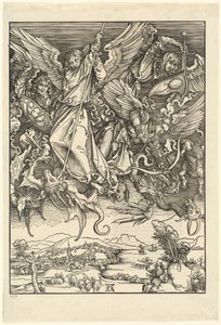Aziz Michael Ejderhayla Savaşıyor by Albrecht Dürer