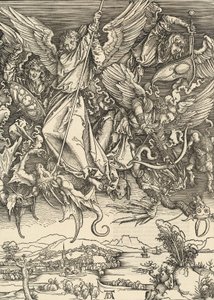 Aziz Michael Ejderhayla Savaşıyor, 1498. by Albrecht Dürer