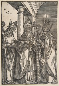 Aziz Nicholas, Ulrich ve Erasmus.n.d. by Albrecht Dürer