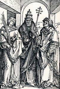 Aziz Stephen, Sixtus ve Lawrence, 1508 1906 by Albrecht Dürer