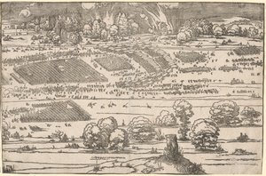 Kale Kuşatması: Sol Kısım by Albrecht Dürer