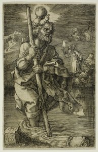 Sağa bakan Aziz Christopher by Albrecht Dürer