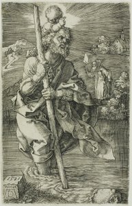 Sağa bakan Aziz Christopher by Albrecht Dürer