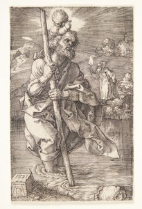 Sağa bakan Aziz Christopher by Albrecht Dürer