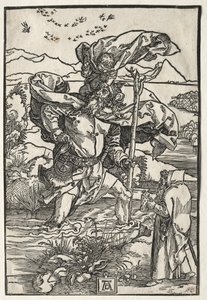 Kuşlarla Aziz Christopher by Albrecht Dürer