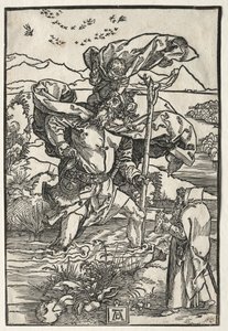 Aziz Christopher Kuşlarla, c. 1501-1504. by Albrecht Dürer