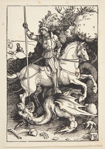 St. Georg ejderhayı öldürüyor by Albrecht Dürer