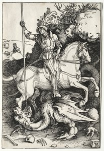 Aziz George Ejderhayı Öldürüyor by Albrecht Dürer