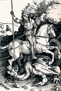 Aziz George ve Ejderha, 1505 1906 by Albrecht Dürer