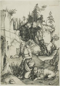 Vahşi Doğada Aziz Jerome Tövbekar by Albrecht Dürer
