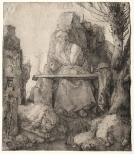 Bir Pollard Söğütünün Yanında Oturan Aziz Jerome, 1512. by Albrecht Dürer