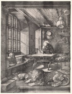Aziz Jerome Çalışmasında, 1514. by Albrecht Dürer