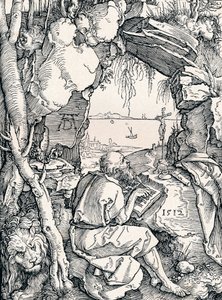 Bir Mağaradaki Aziz Jerome, 1512 1906 by Albrecht Dürer