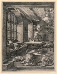 Aziz Jerome Çalışmasında by Albrecht Dürer