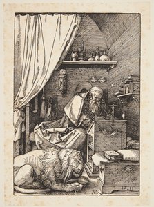 Aziz Jerome hücresinde by Albrecht Dürer