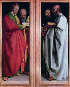 St. John ile St. Peter ve St. Paul, St. Mark ile, 1526 by Albrecht Dürer