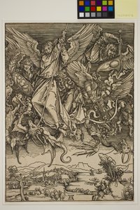 Aziz Michael Ejderhayla Savaşıyor by Albrecht Dürer