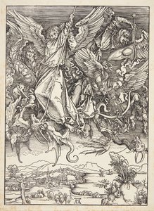 Aziz Michael Ejderhayla Savaşıyor by Albrecht Dürer