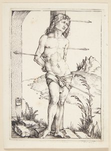 Aziz Sebastian sütunda by Albrecht Dürer