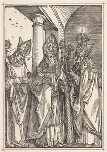 St. Nicholas, Ulrich ve Erasmus by Albrecht Dürer