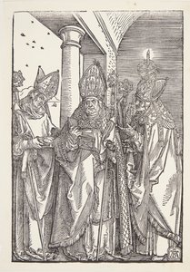 St. Nicholas, Ulrich ve Erasmus by Albrecht Dürer