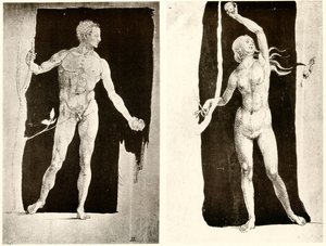 Adem ve Havva ile ilgili çalışmalar by Albrecht Dürer