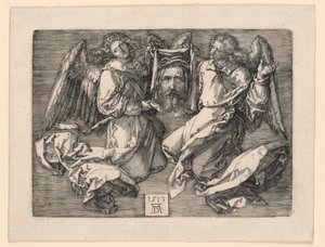 İki Melek Tarafından Görüntülenen Sudarium by Albrecht Dürer
