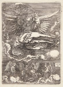 Sudarium bir melek tarafından yayıldı by Albrecht Dürer