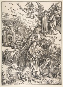 Dipsiz Kuyunun Anahtarı Olan Melek, 1511. by Albrecht Dürer