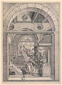 Müjde, Bakirenin Yaşamı serisinden by Albrecht Dürer