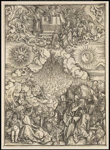 Kıyamet: Beşinci ve Altıncı Mühürün Açılması, 1497-98 by Albrecht Dürer