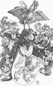 Aslanlı ve Horozlu Arması, c1502-1503, 1906 by Albrecht Dürer