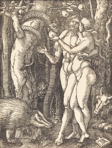 İnsanın Düşüşü, muhtemelen c. 15091510. by Albrecht Dürer
