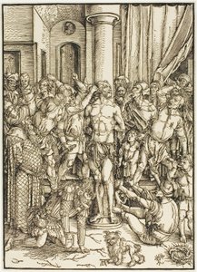 Büyük Tutkudan Kırbaçlanma by Albrecht Dürer