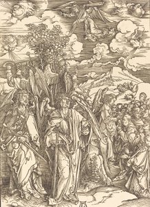 Rüzgarları Tutan Dört Melek, 1498. by Albrecht Dürer