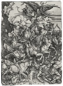 Mahşerin Dört Atlısı, yaklaşık 1498 by Albrecht Dürer