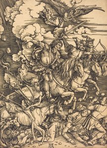 Dört Atlı, muhtemelen c. 14961498. by Albrecht Dürer