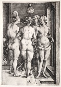 Dört Cadı Dört Çıplak Kadın, 1497. by Albrecht Dürer