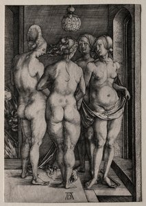 Dört Cadı Dört Çıplak Kadın, 1497. by Albrecht Dürer