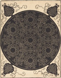 Dördüncü Düğüm (siyah merkezlerle yedi dairesel düğüm grubunu birleştirir) by Albrecht Dürer