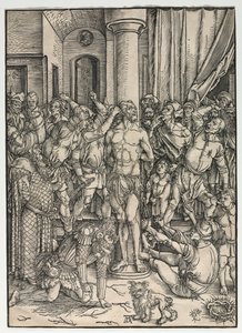 Büyük Tutku: Kırbaçlanma. by Albrecht Dürer